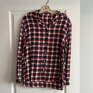 UNIQLO | 100% cotton, Plaid Button-Up Shirt, size large